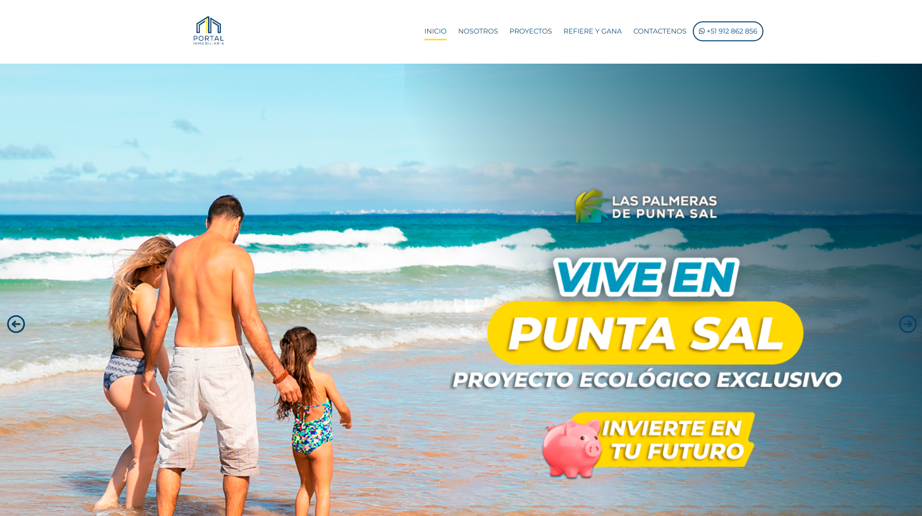 Vista previa del sitio web de Portal Inmobiliaria
